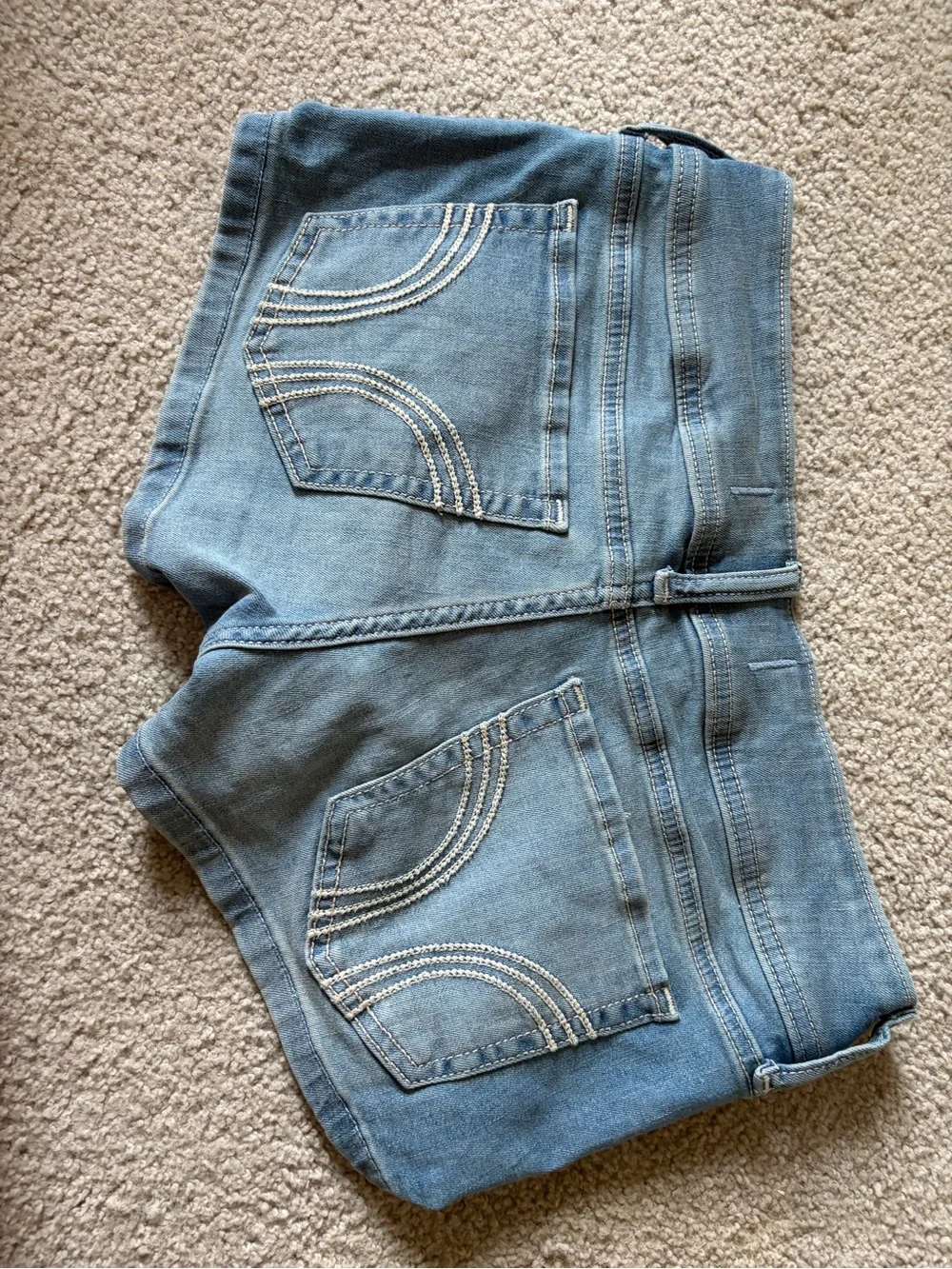 Hollister Faded Light Blue Denim Women's Shorts